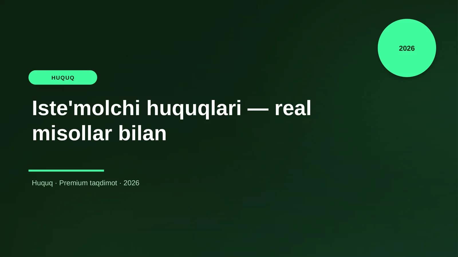 Iste'molchi huquqlari — real misollar bilan 1