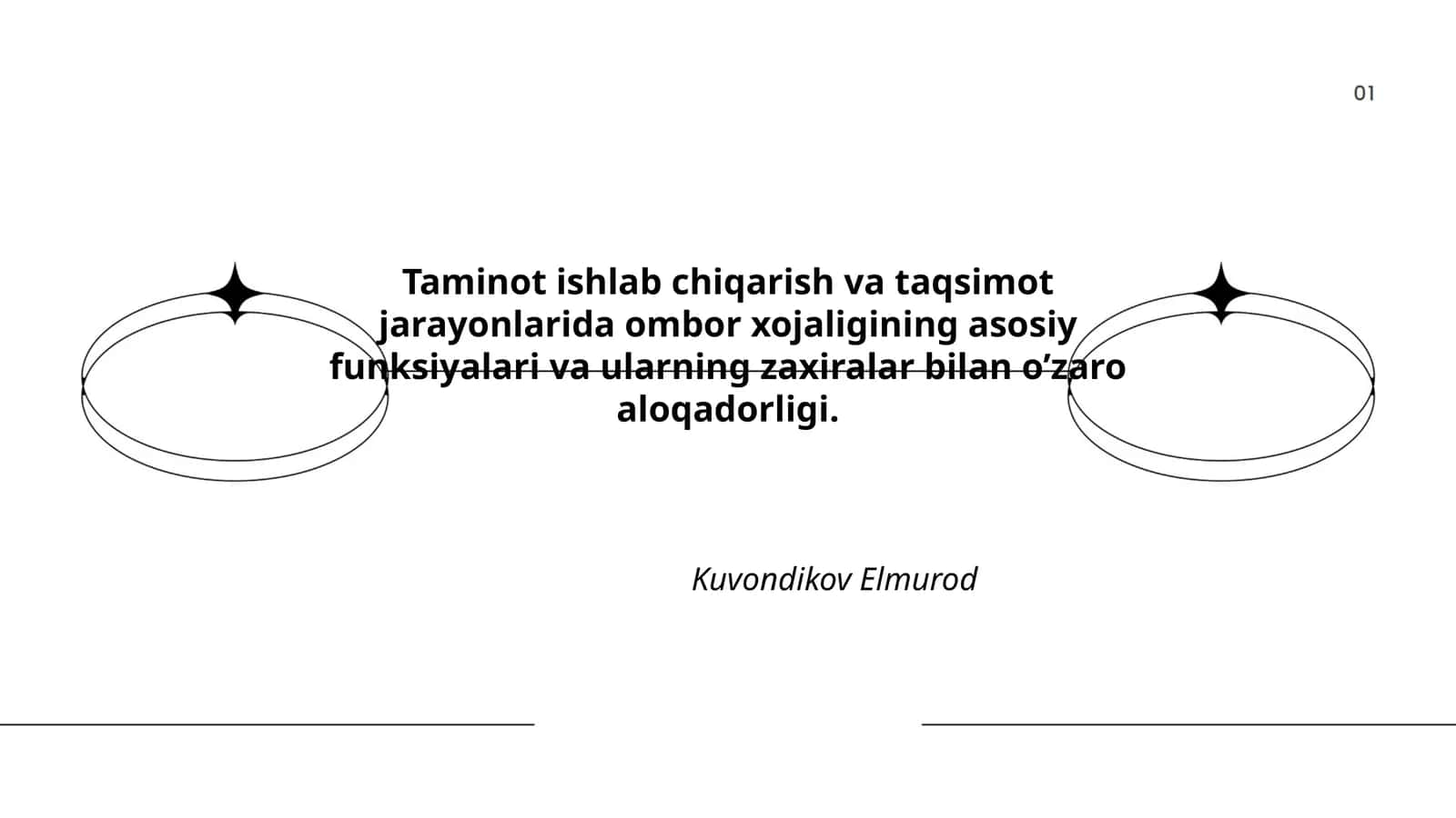 Omborxona boshqaruv tizimlari 1