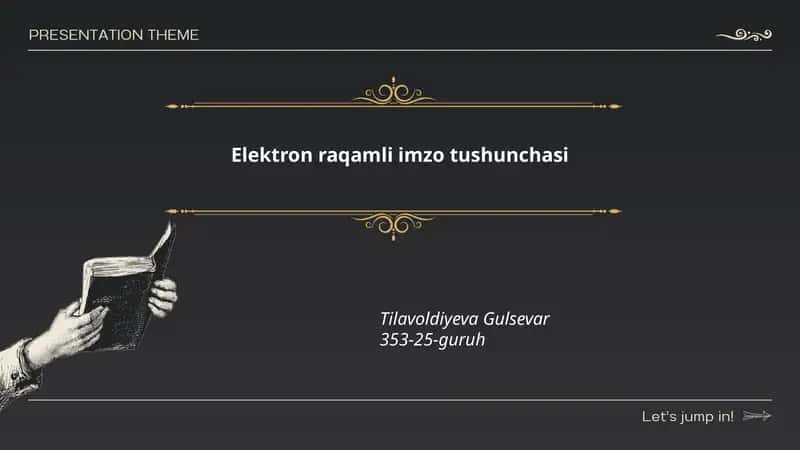 Elektron raqamli imzo tushunchasi 1