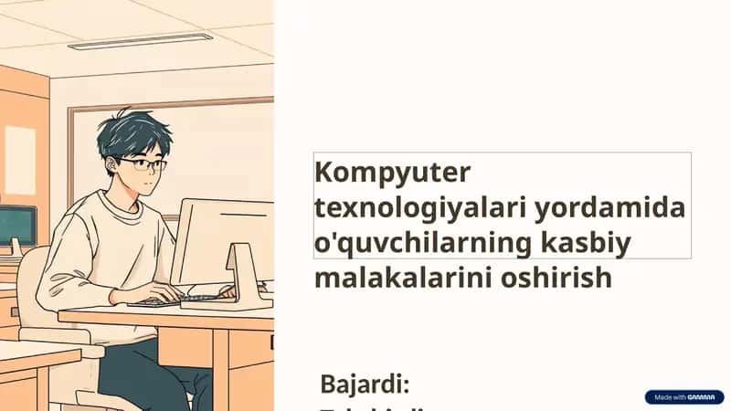 Kompyuter texnologiyalari yordamida o'quv 1