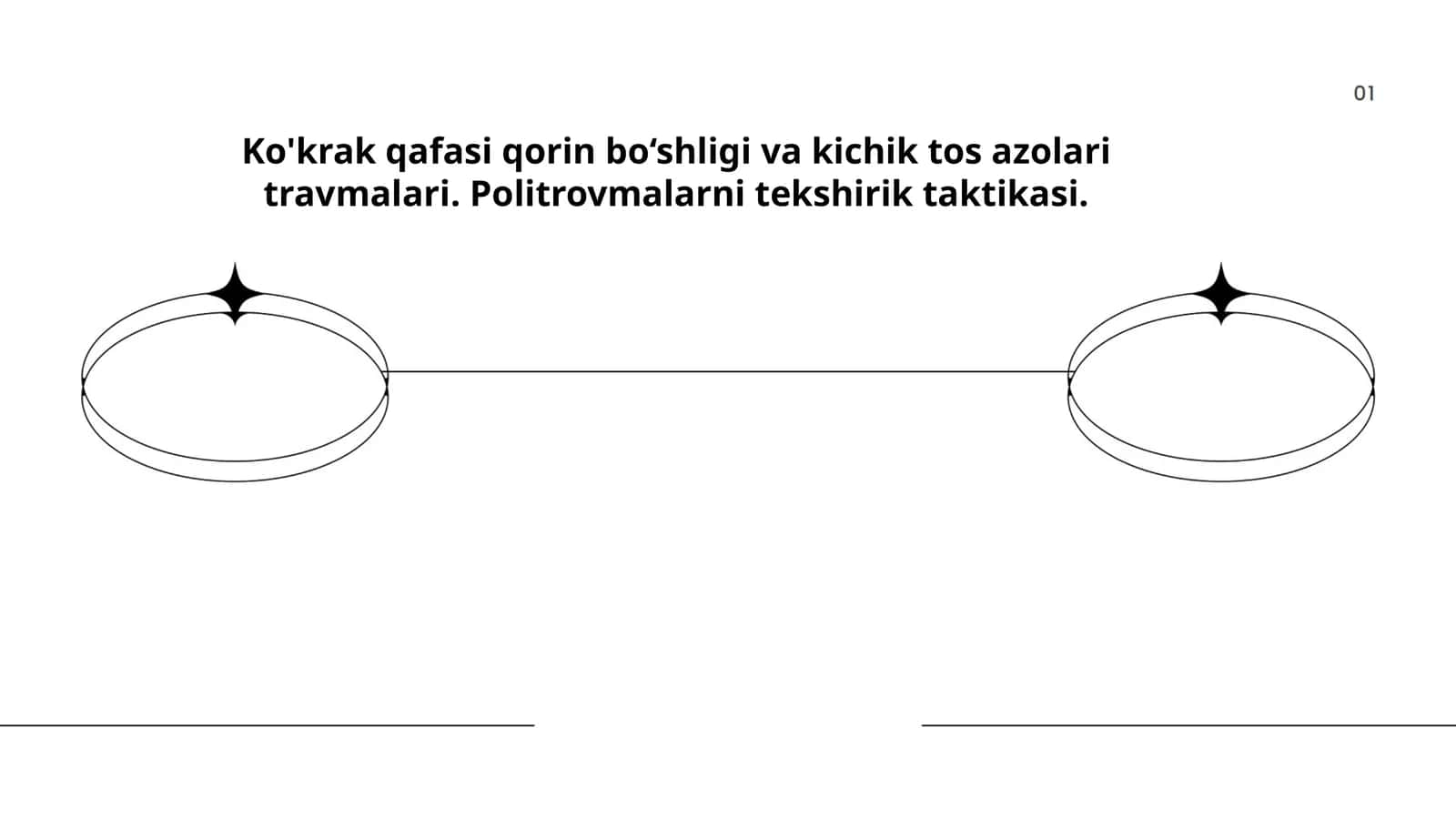 Ko'krak qafasi qorin bo‘shligi va kichik tos azolari travmalari. Politrovmalarni tekshirik taktikasi 1