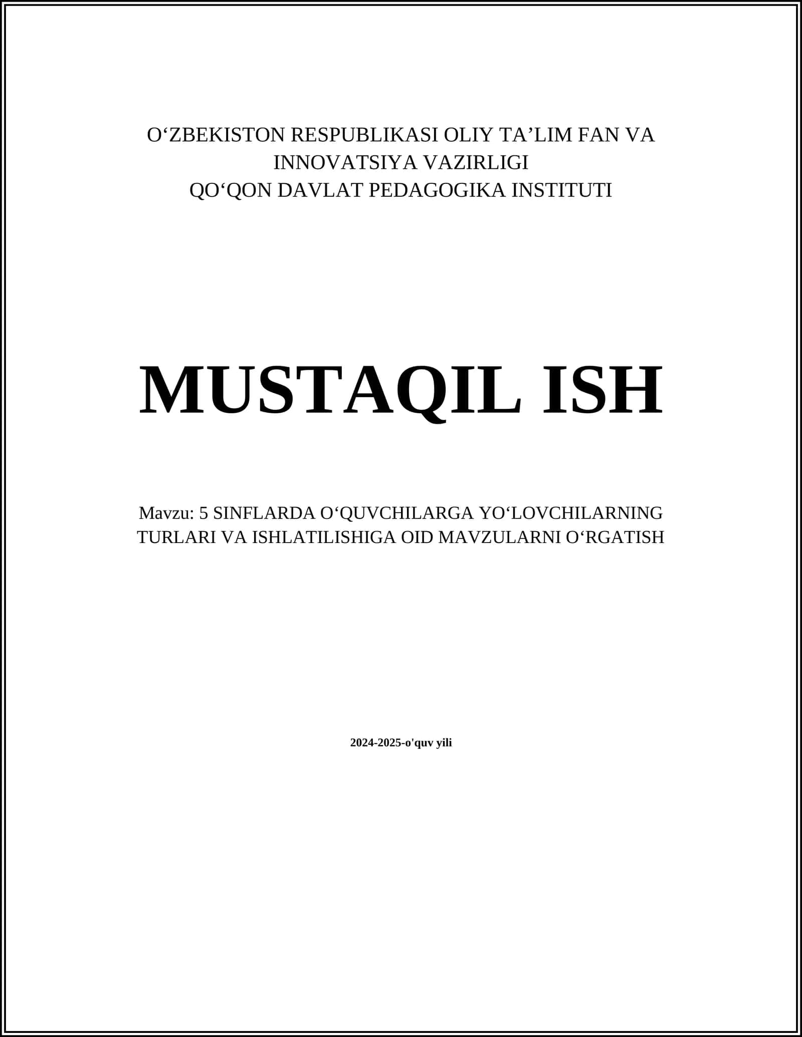 Yo'lovchi turlari 1