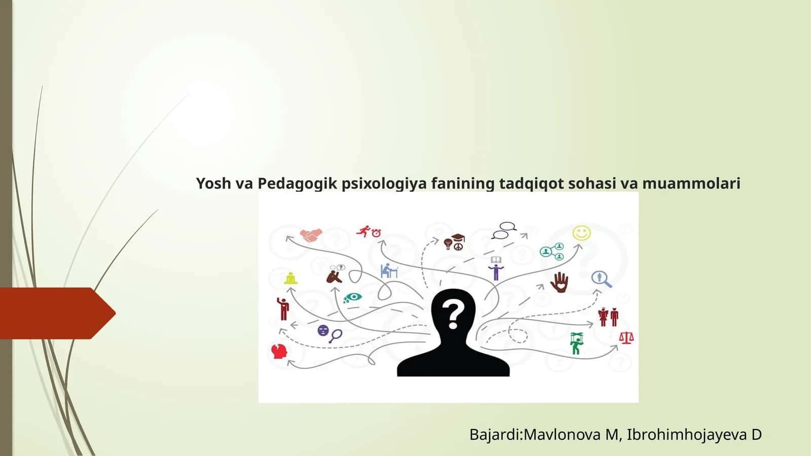 Yoshva Pedagogika Psixologiyasi fanining tadqiqot sohasi va muammolari 1
