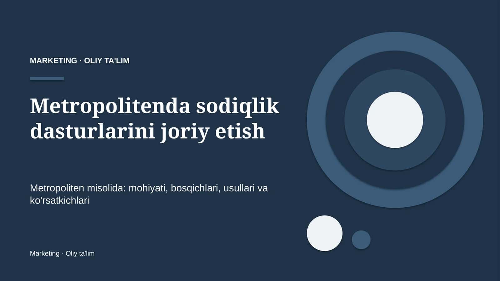 metropolitenda sodiqlik dasturlarini joriy etish 9249 1