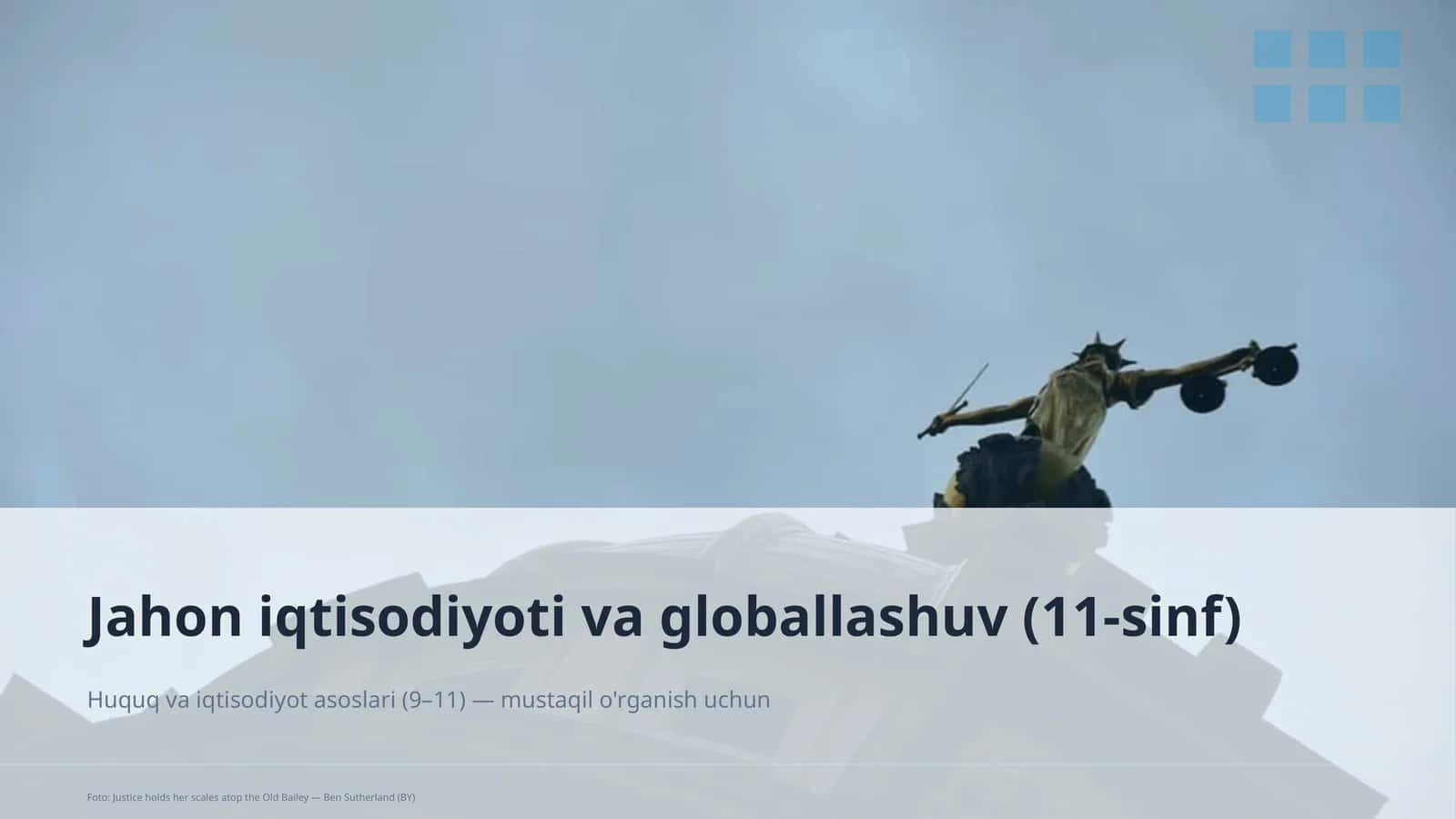 Jahon iqtisodiyoti va globallashuv (11-sinf) 1