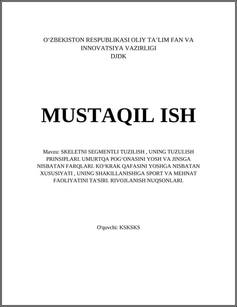 Skeletni Segmentli Tuzilish 1