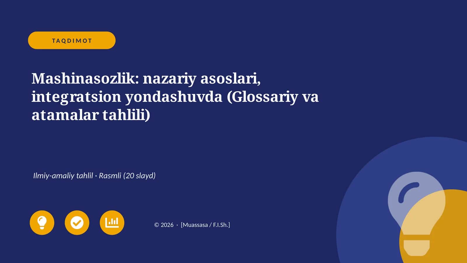 Mashinasozlik: nazariy asoslari, integratsion yondashuvda (Glossariy va atamalar tahlili) 1