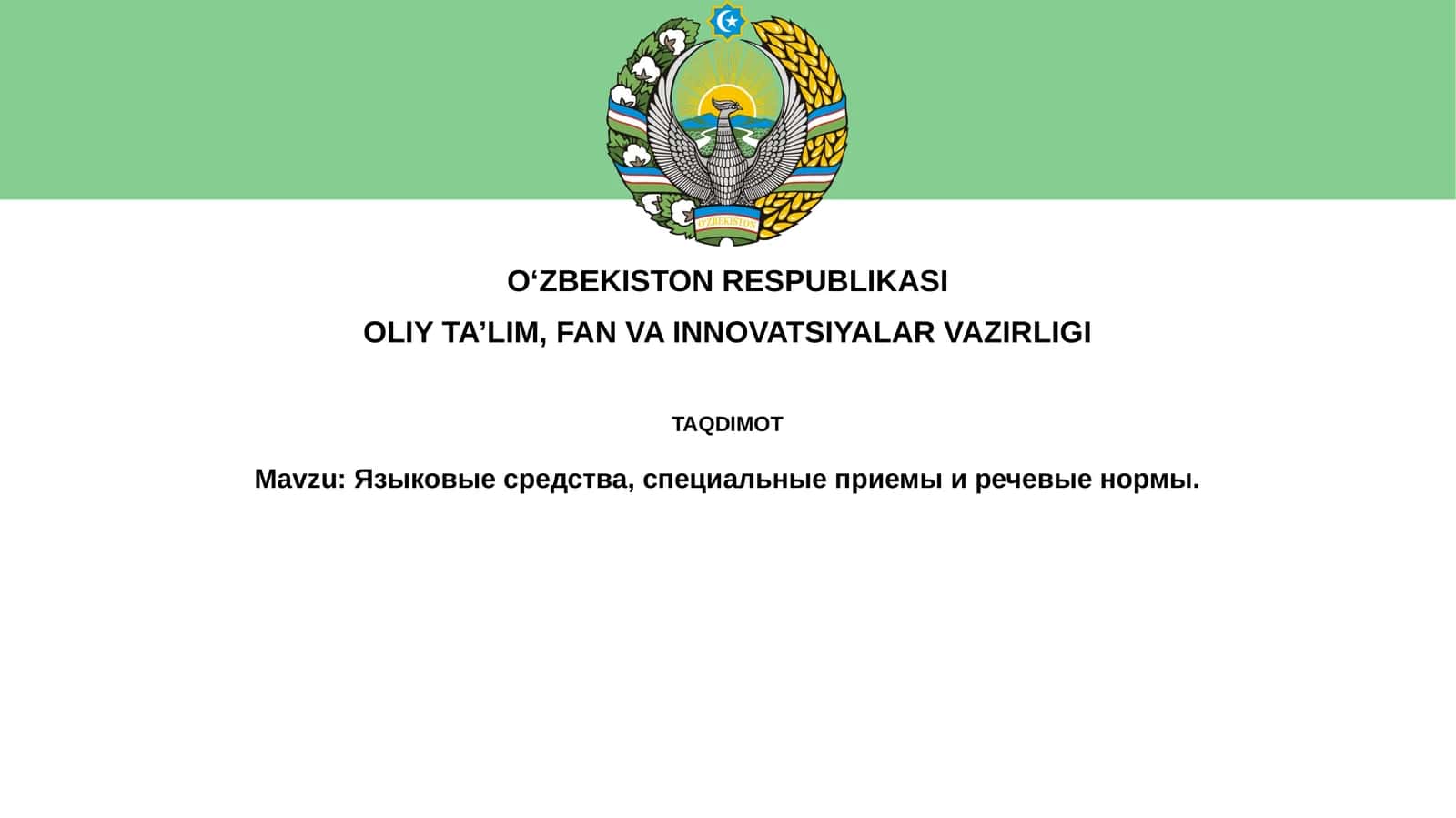 Nutq vositalari va uslubiy usullari 1