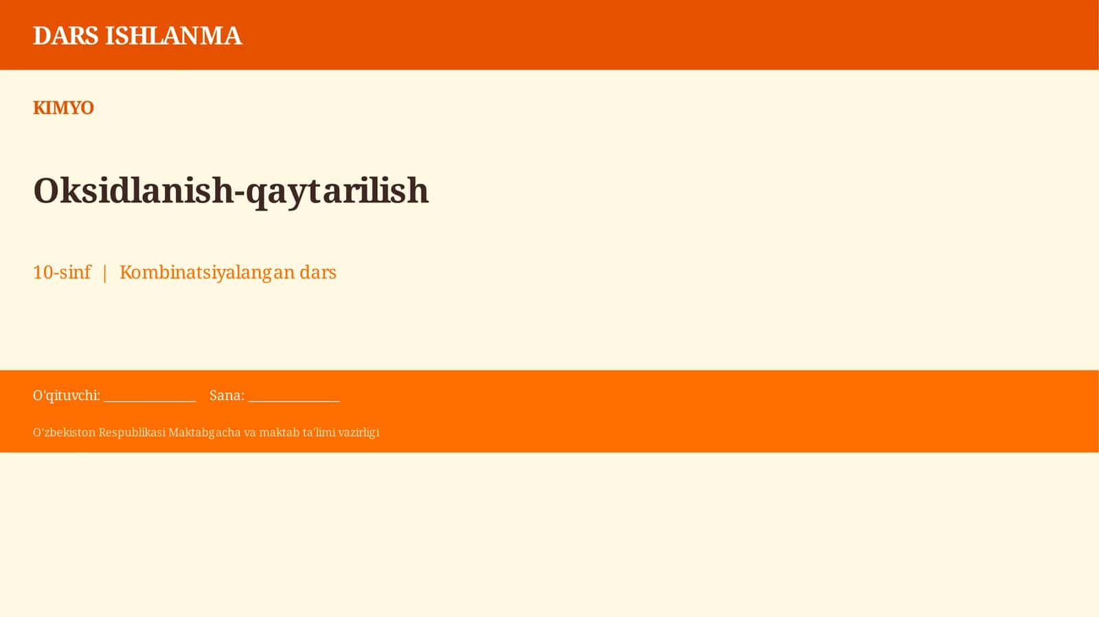 DARS ISHLANMA 1