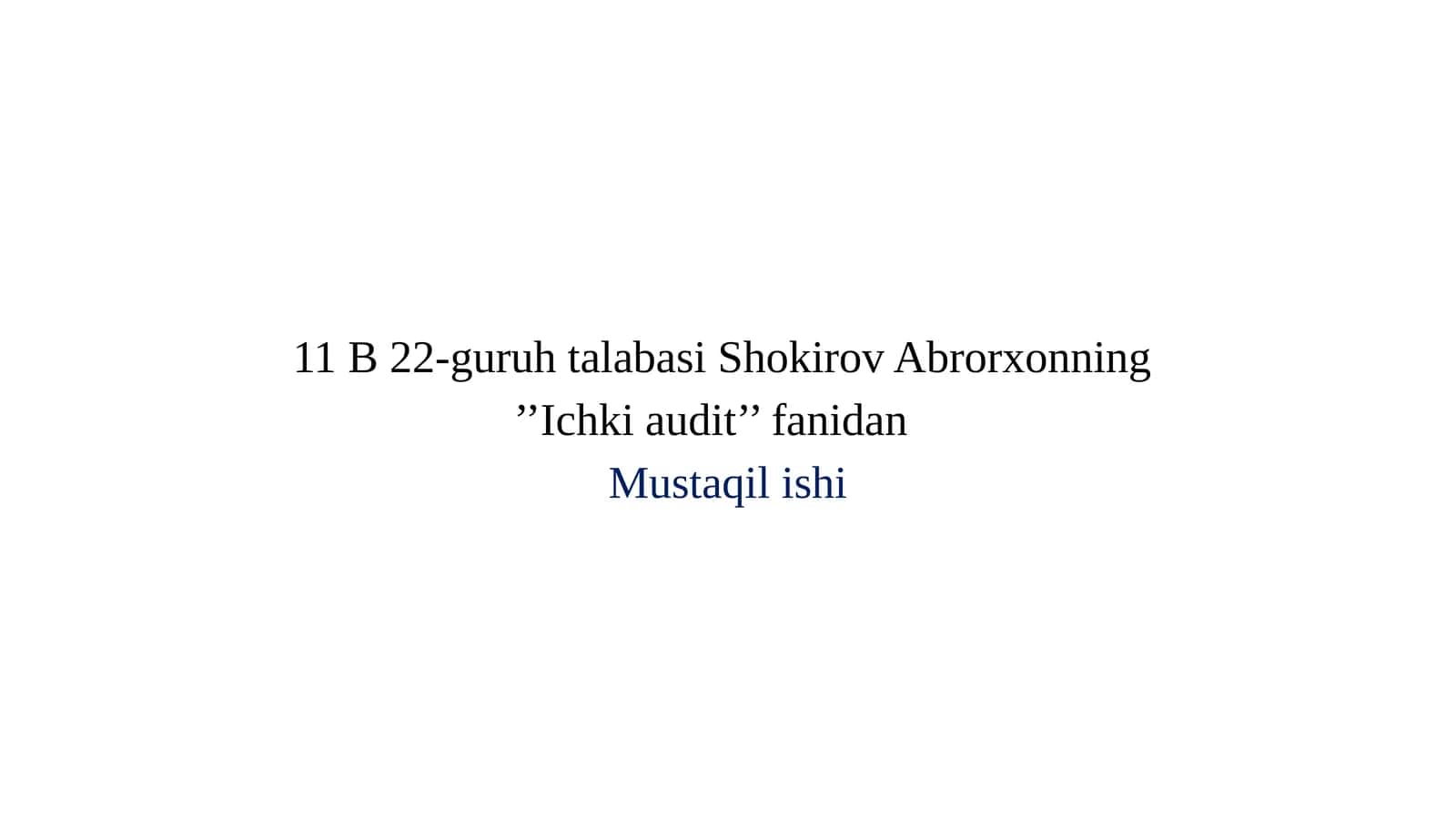Ichki audit 1