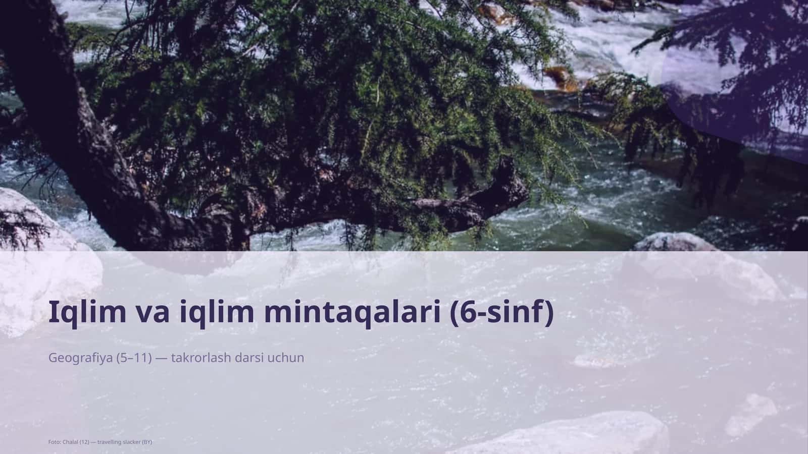 Iqlim va iqlim mintaqalari (6-sinf) 1