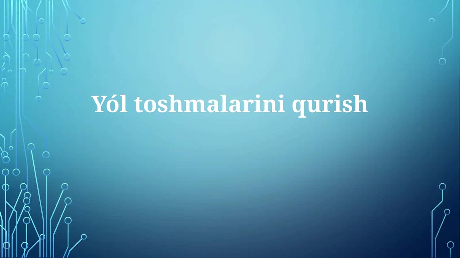Yóltoshmalariniqurish 1