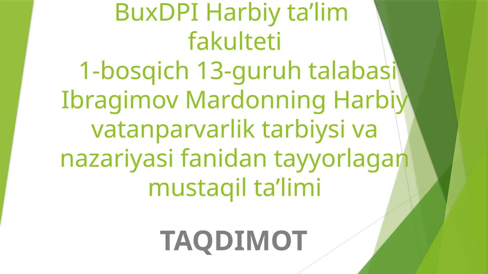 O'zbekistonda yoshlar tarbiyasi borasida olib borilayotgan ishlar 1