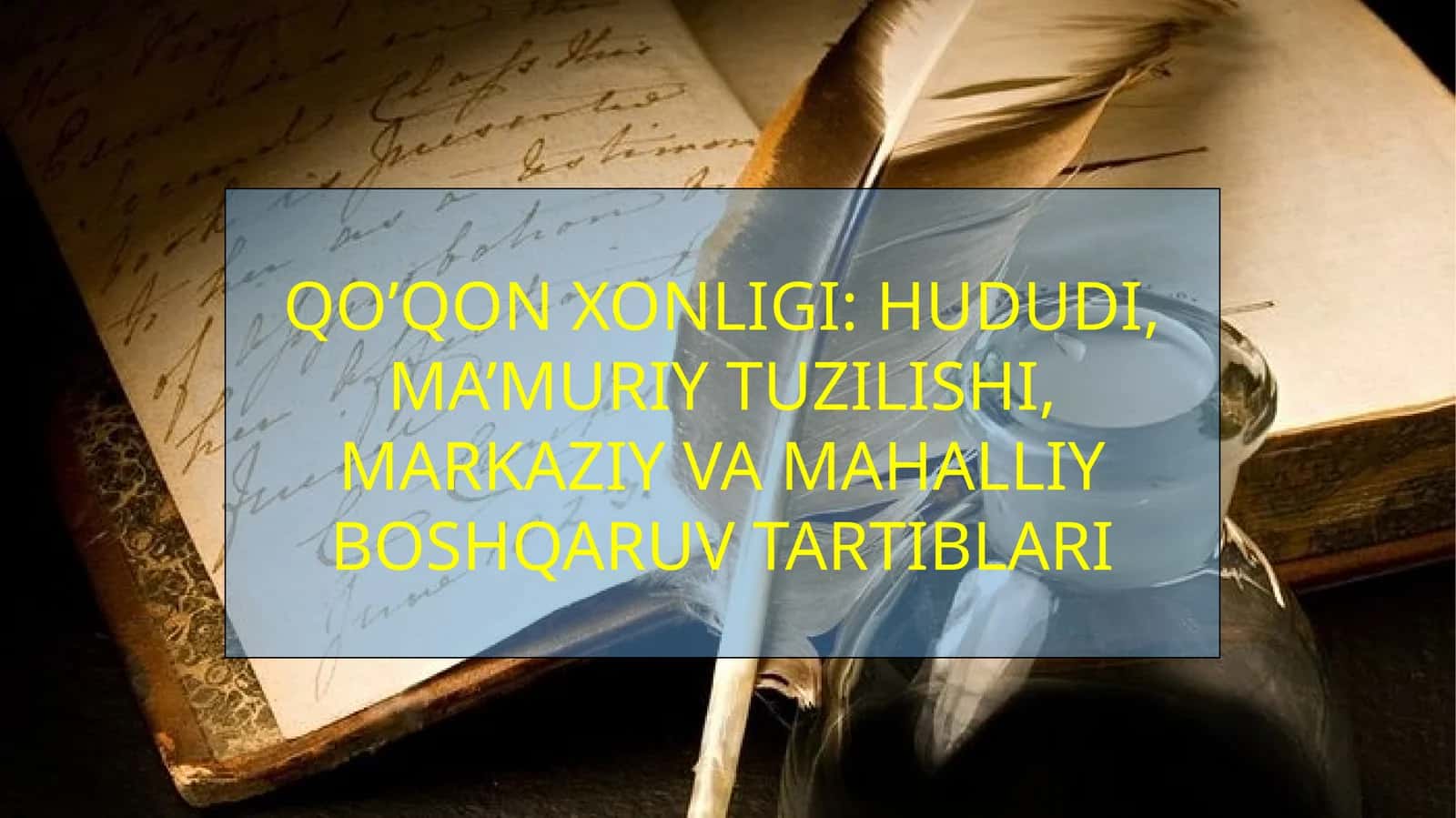 QO’QON XONLIGI: HUDUDI, MA’MURIY TUZILISHI, MARKAZIY VA MAHALLIY BOSHQARUV TARTIBLARI 1