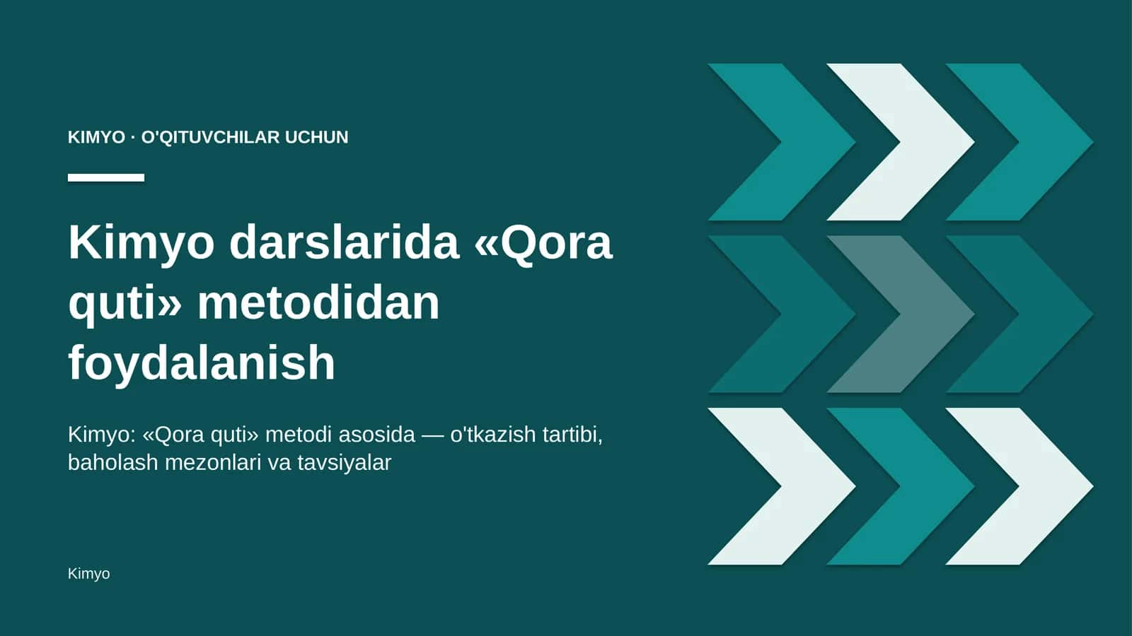 kimyo darslarida qora quti metodidan foydalanish 8268 1