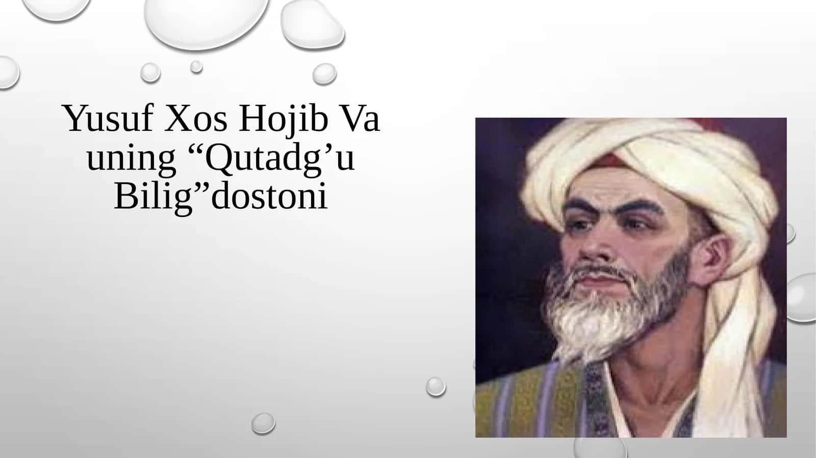 YusufXosHojibVauning“Qutadg’uBilig”dostoni 1