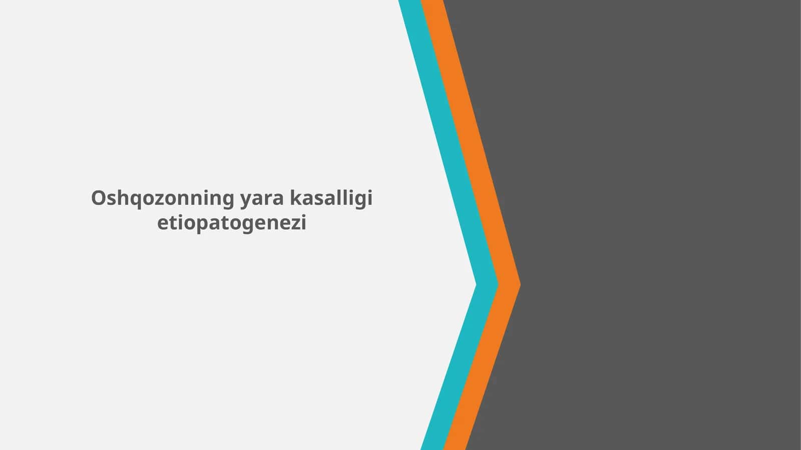 Oshqozonning yara kasalligi etiopatogenezi 1