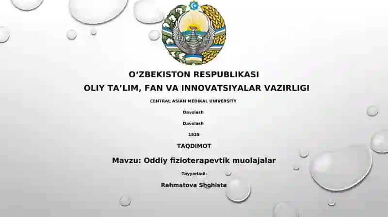 Oddiy fizioterapevtik muolajalar