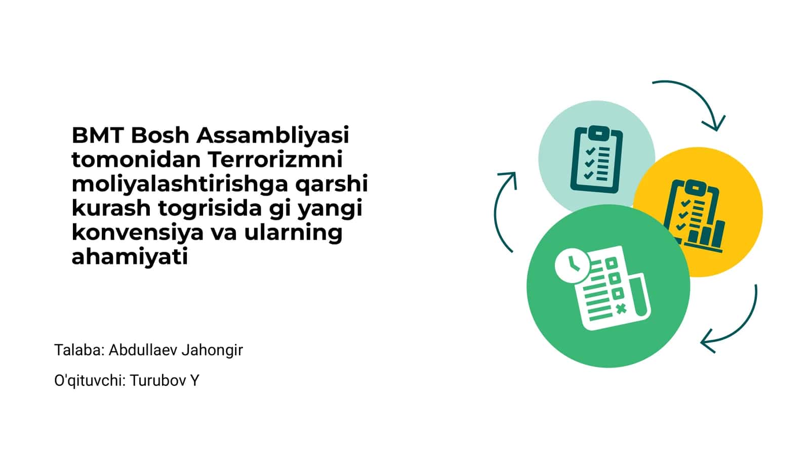 Yangi Konvensiya va Terrorizmni Moliyalashtirish 1