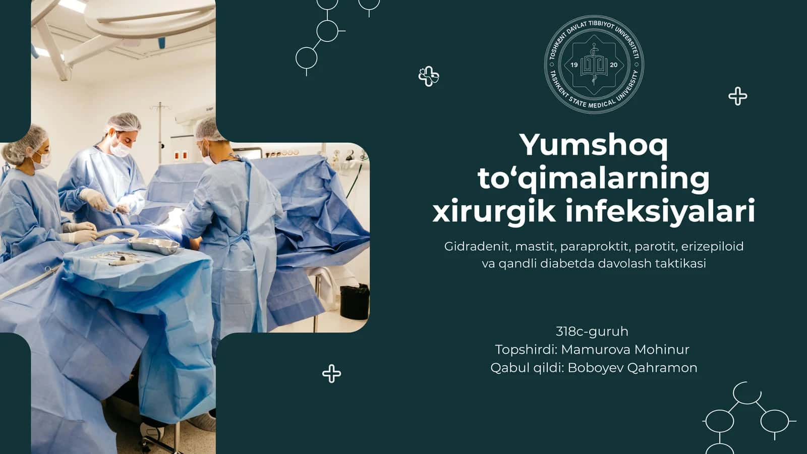 Yumshoq to‘qimalarning xirurgik infeksiyalari 1
