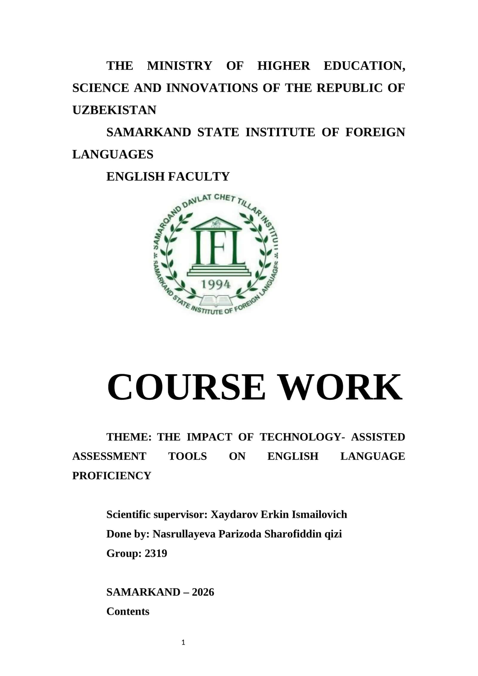 Technology-Assisted Assessment Tools in Language Learning 1