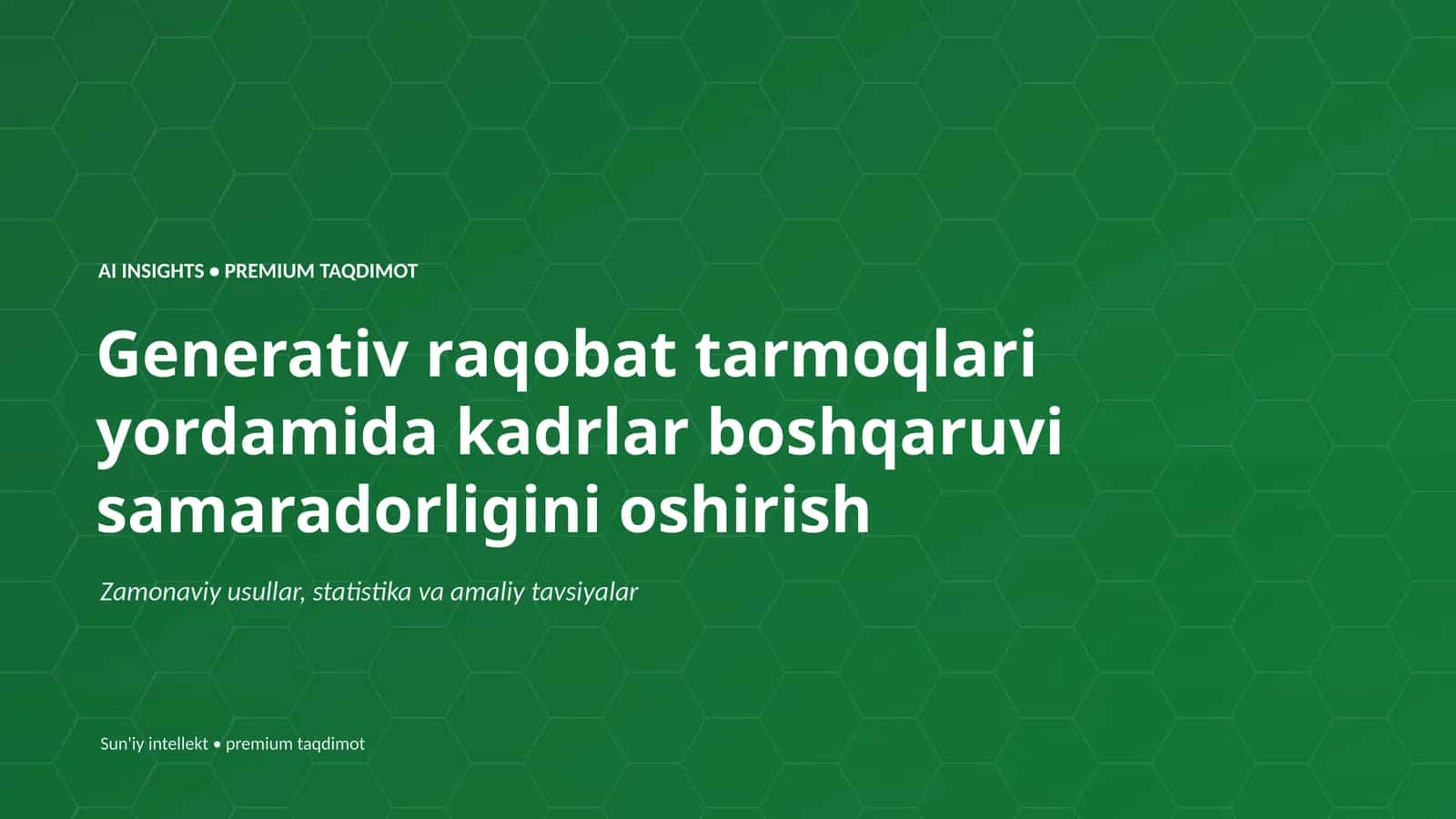 Generativ raqobat tarmoqlari 1