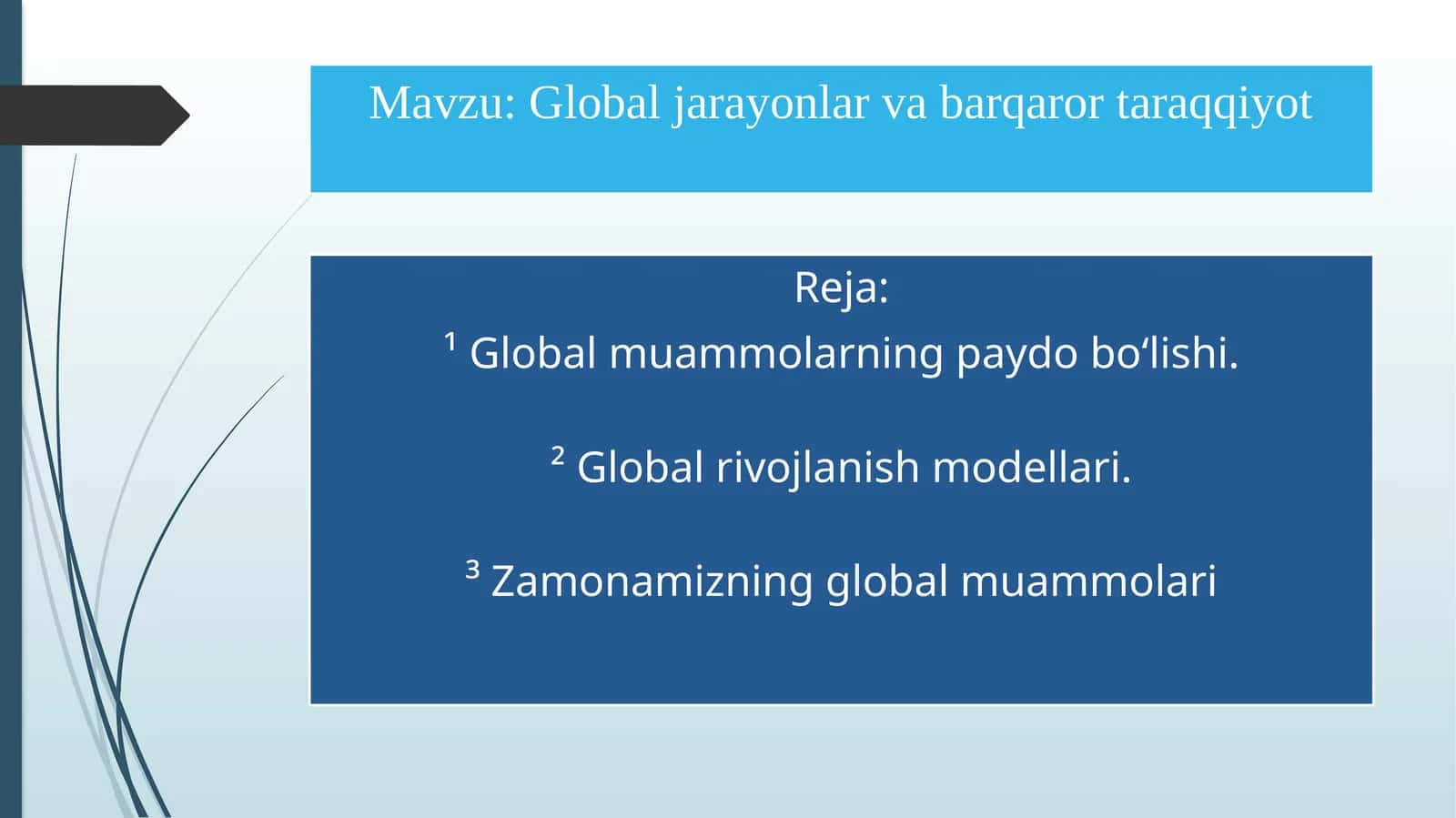 Global jarayonlar va barqaror taraqqiyot 1