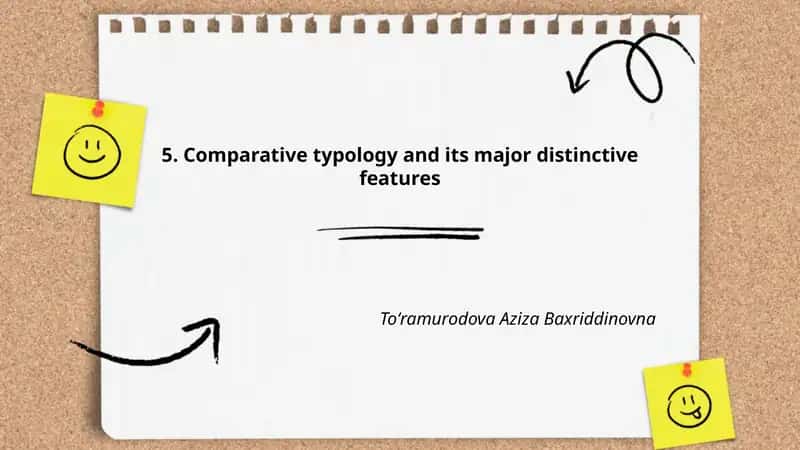 Comparative typology and its major distinctive features 1