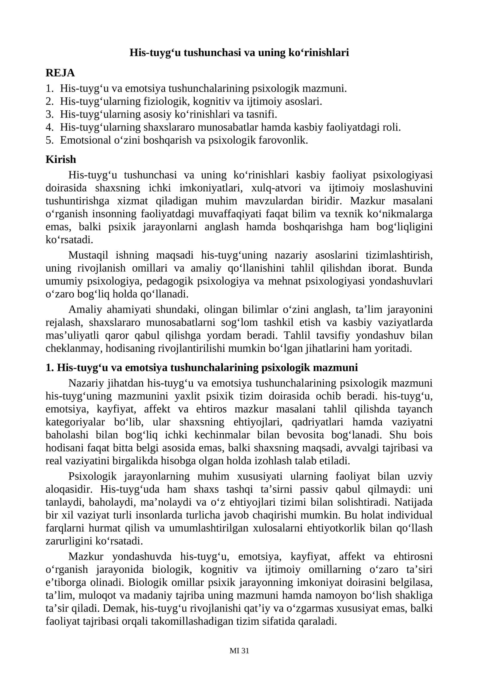 His-tuyg‘u tushunchasi va uning ko‘rinishlari 1
