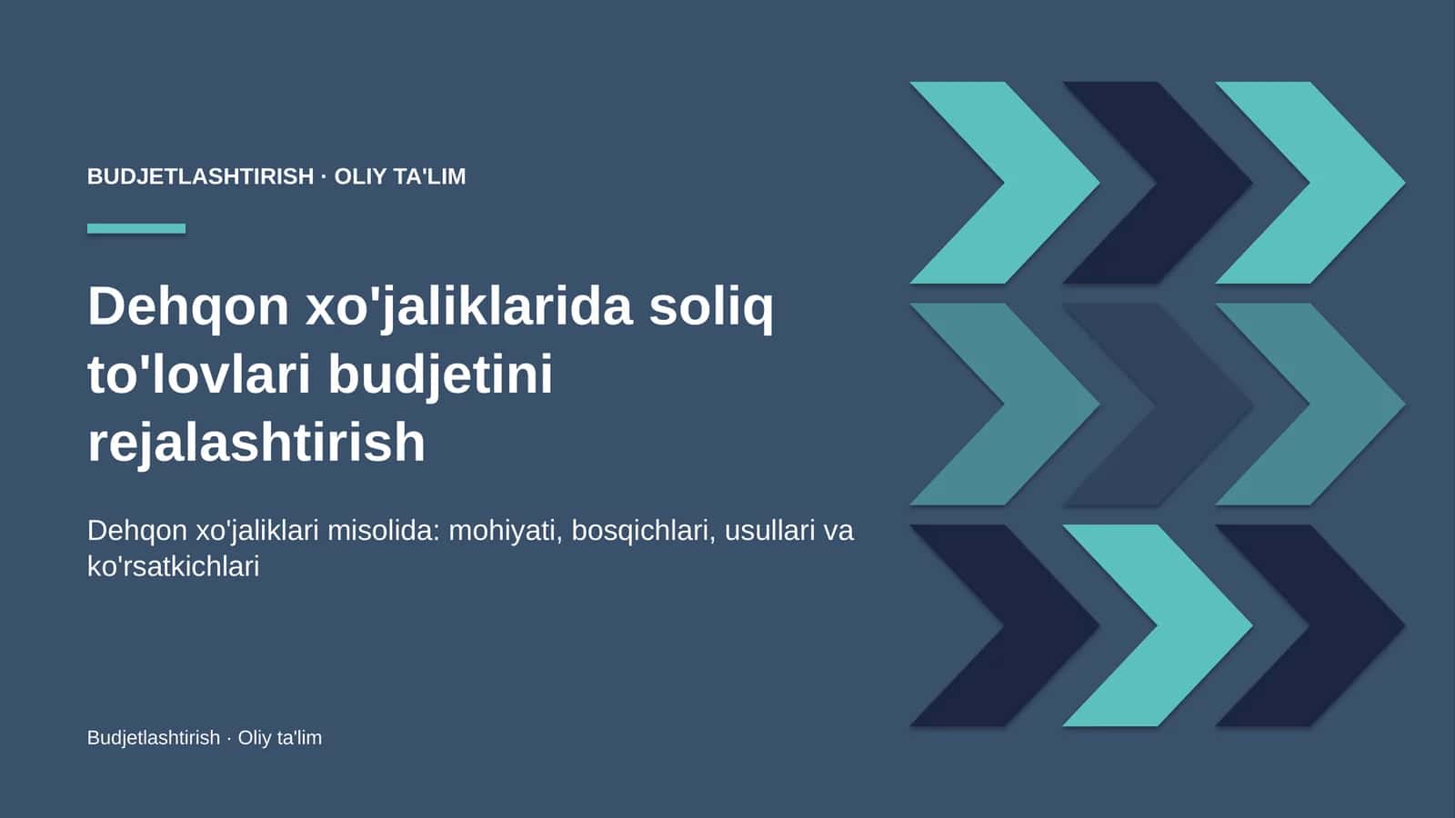dehqon xo'jaliklarida soliq to'lovlari budjetini rejalashtirish 9637 1