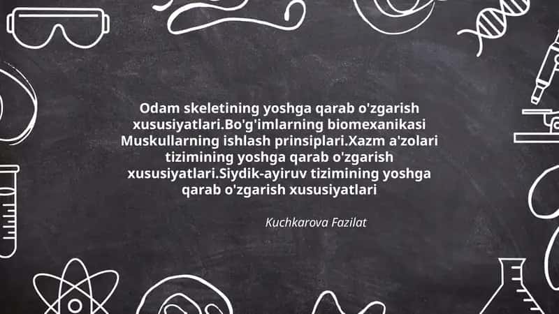 Yoshning anatomik va fizioligik tuzilishi 1