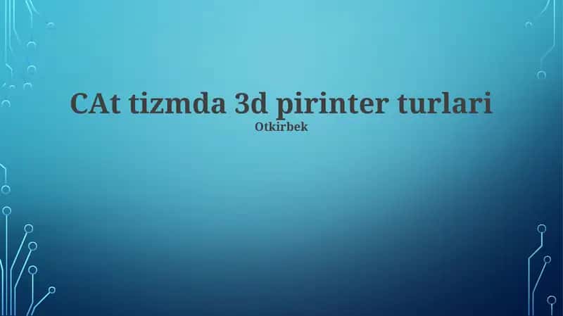 Material Jetting 3D Printerlar 1