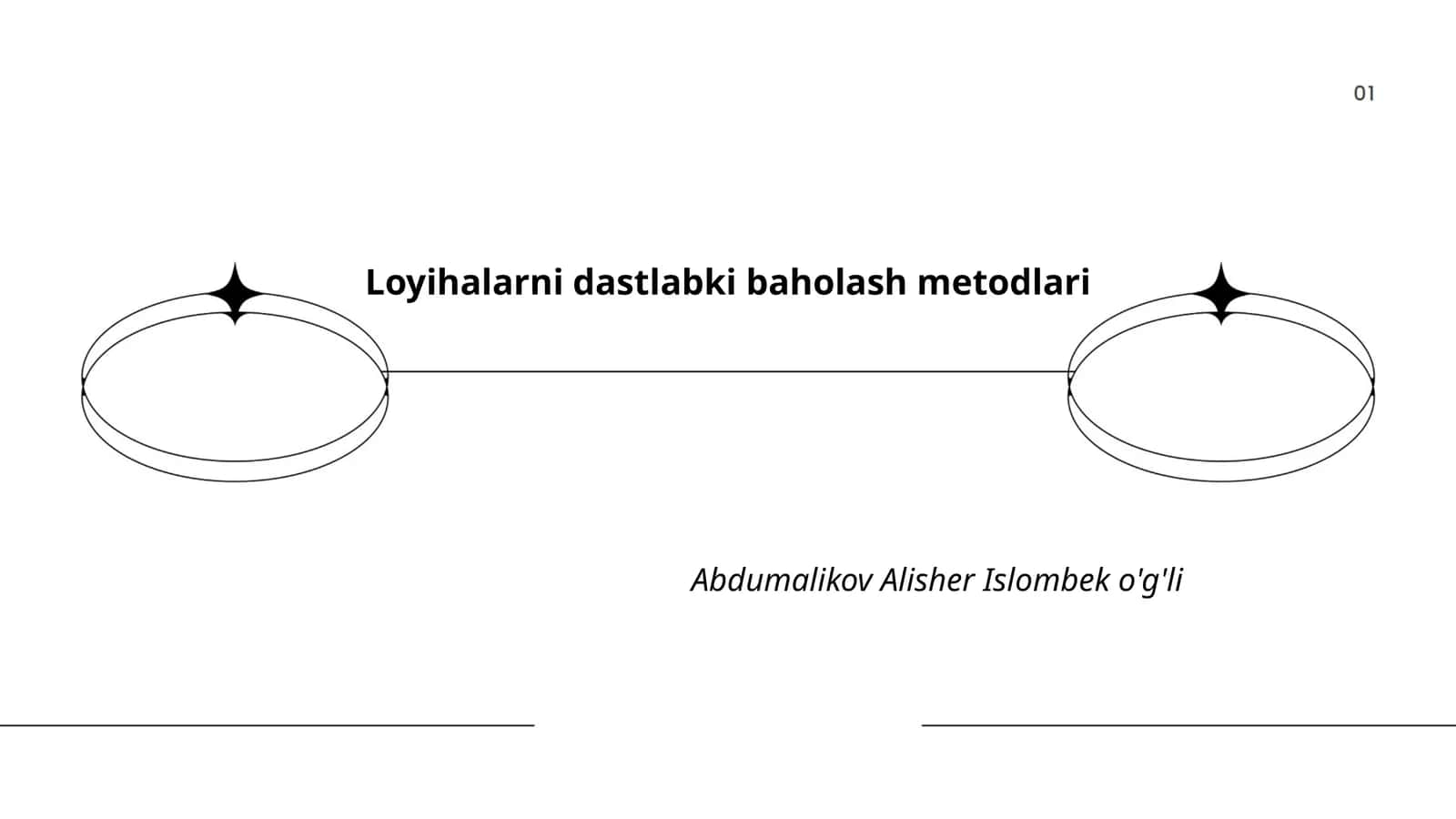 Loyihalarni dastlabki baholash metodlari 1