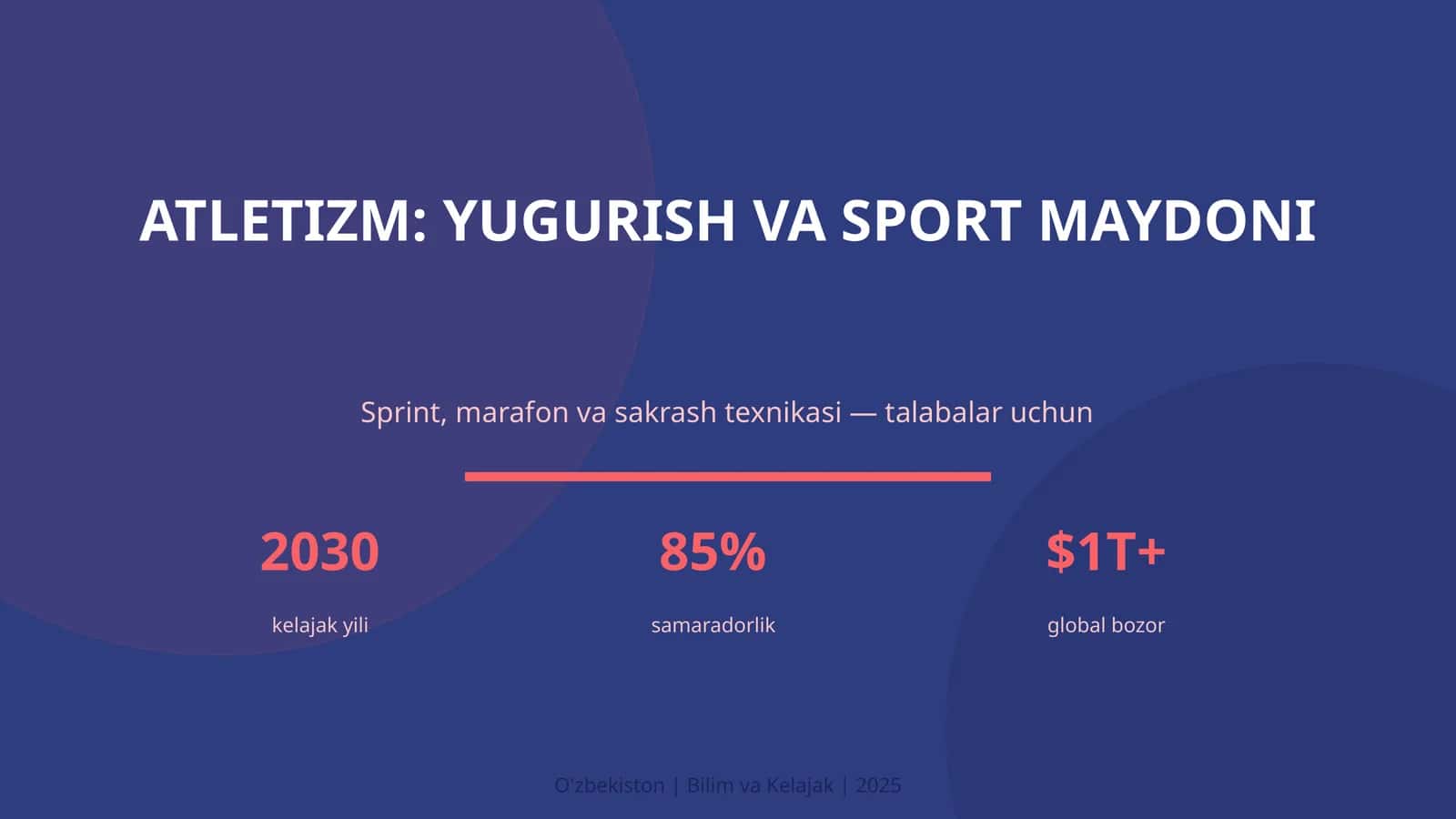 Atletizm: Yugurish va sport maydoni 1