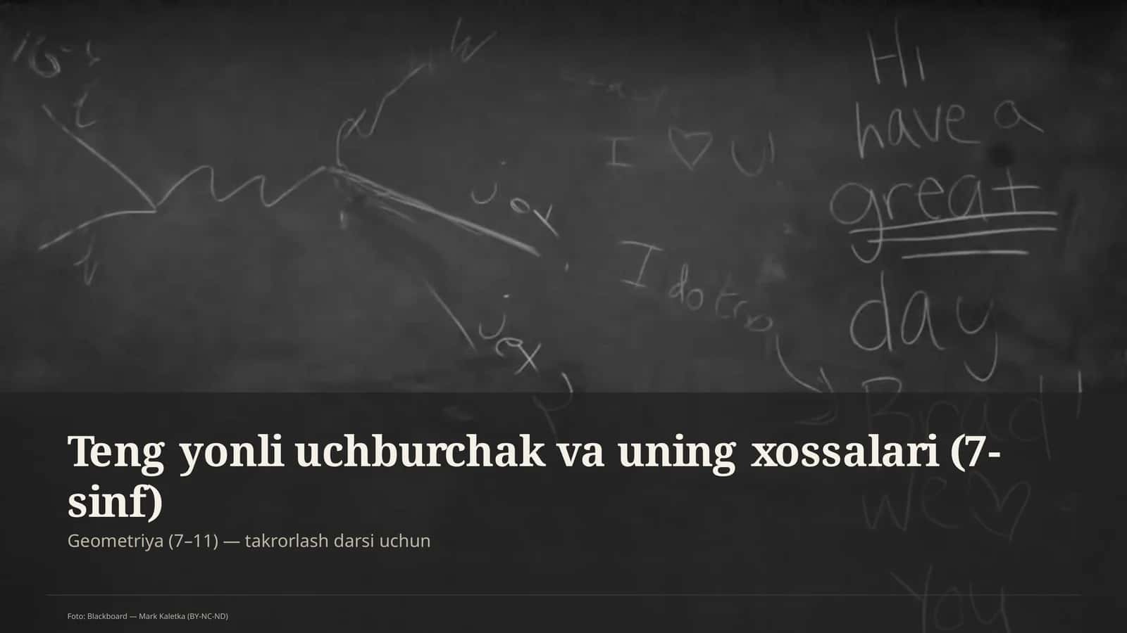 Geometriya (7–11) — takrorlash darsi uchun 1