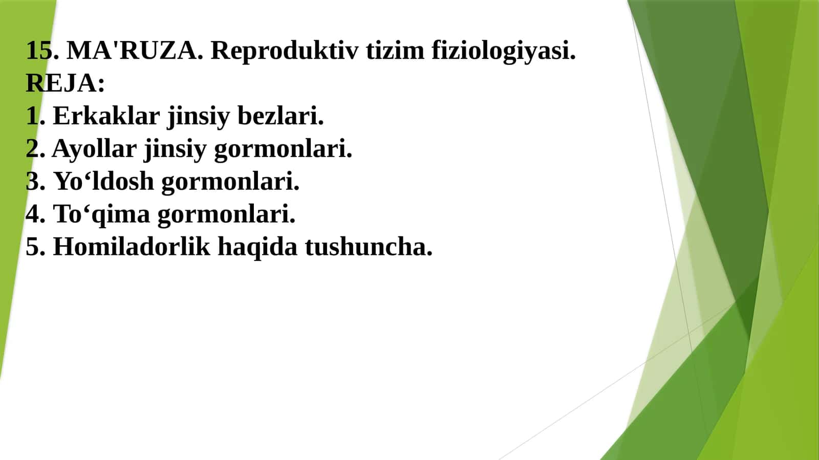Reproduktiv tizim fiziologiyasi 1