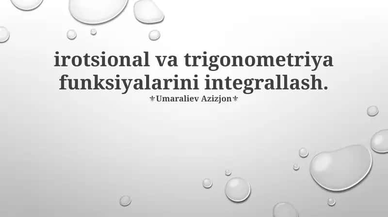 Takomillashgan Usullar 1