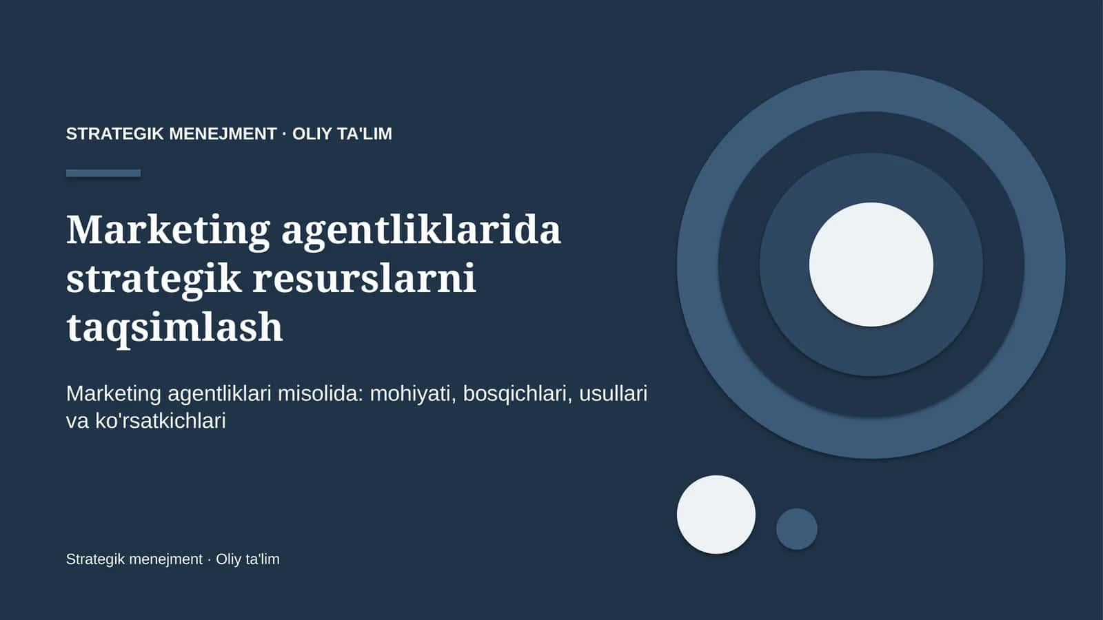 marketing agentliklarida strategik resurslarni taqsimlash 7475 1