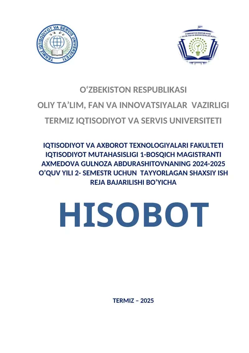 Magistrlik dissertatsiya 1