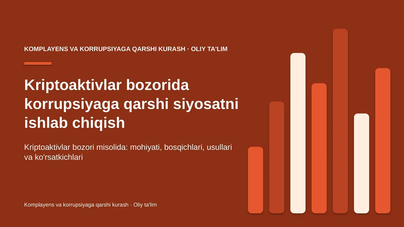 Kriptoaktivlar bozorida korrupsiyaga qarshi siyosatni ishlab chiqish 1