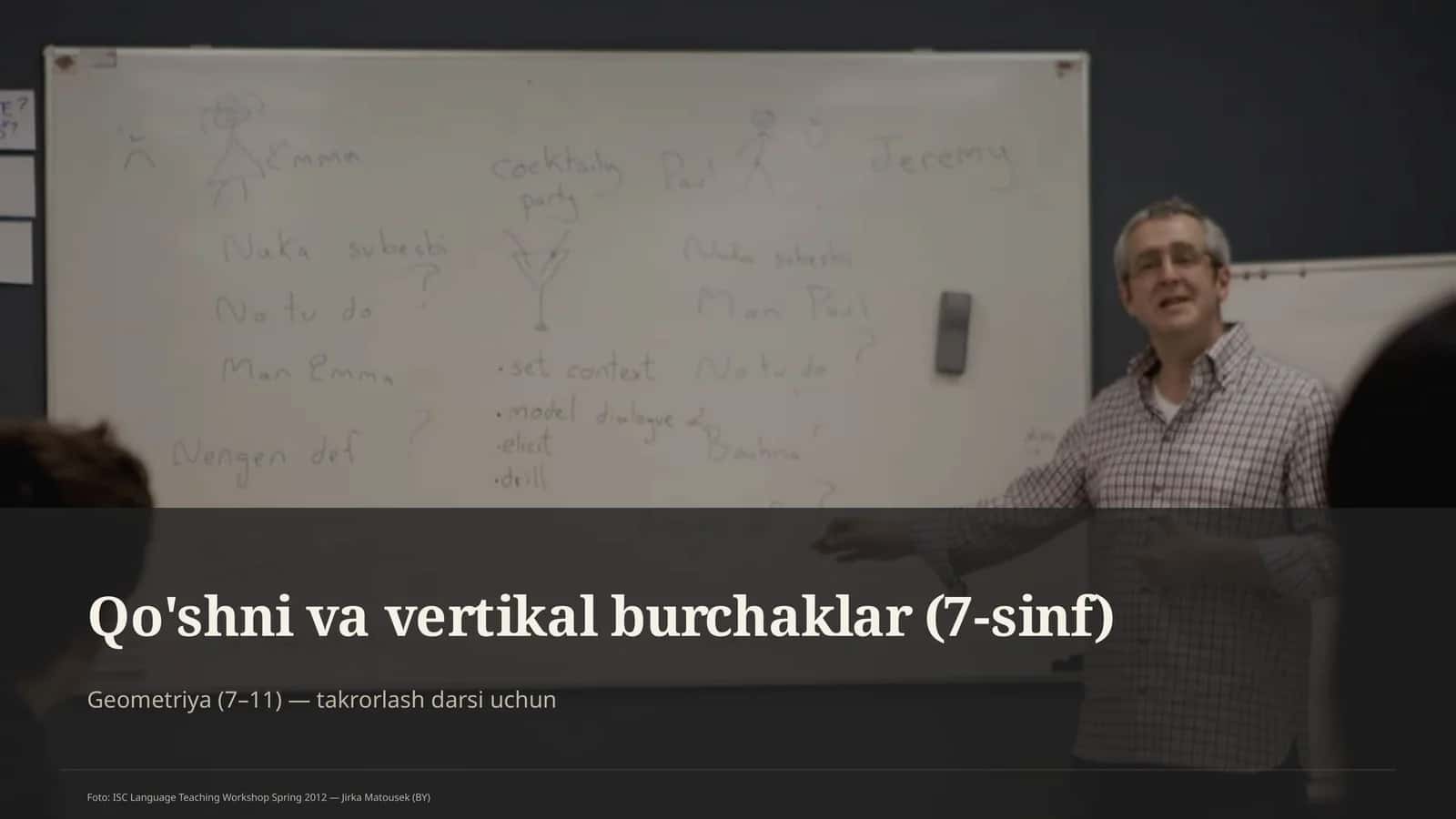 Qo'shni va vertikal burchaklar (7-sinf) 1