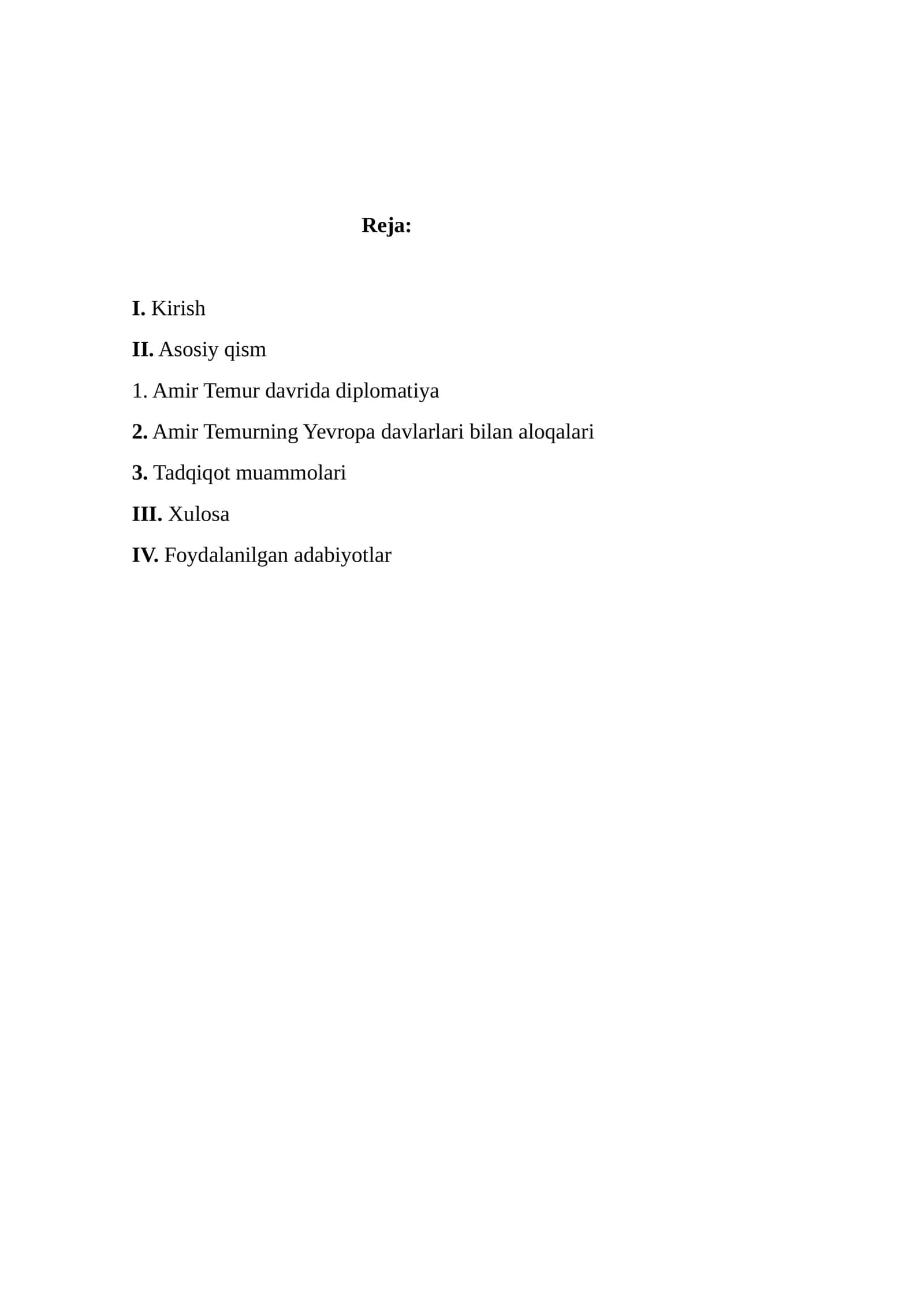 Amir Temur G'arbiy Yevropa davlatlari bilan diplomatik aloqalari 1