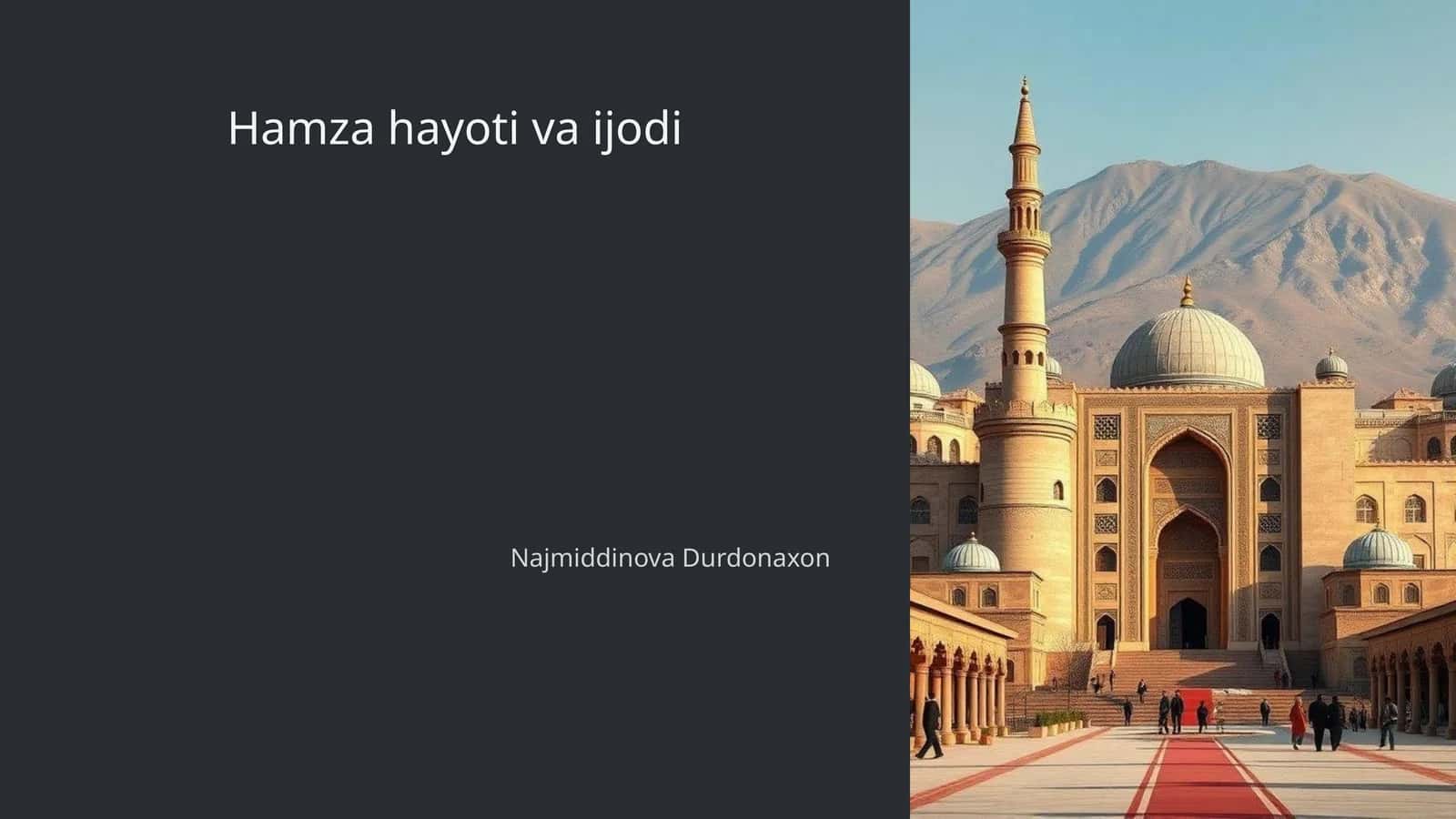 Hamza hayoti va ijodi 1