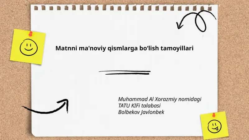 Matnni ma'noviy qismlarga boʻlish tamoyillari 1