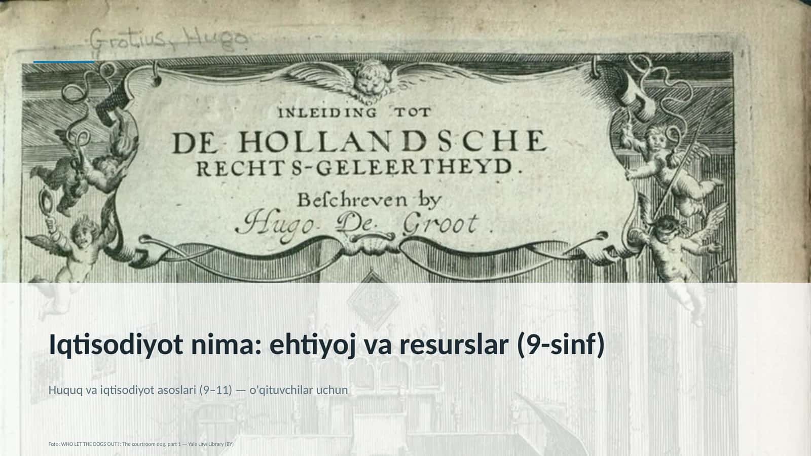 Iqtisodiyot nima: ehtiyoj va resurslar (9-sinf) 1
