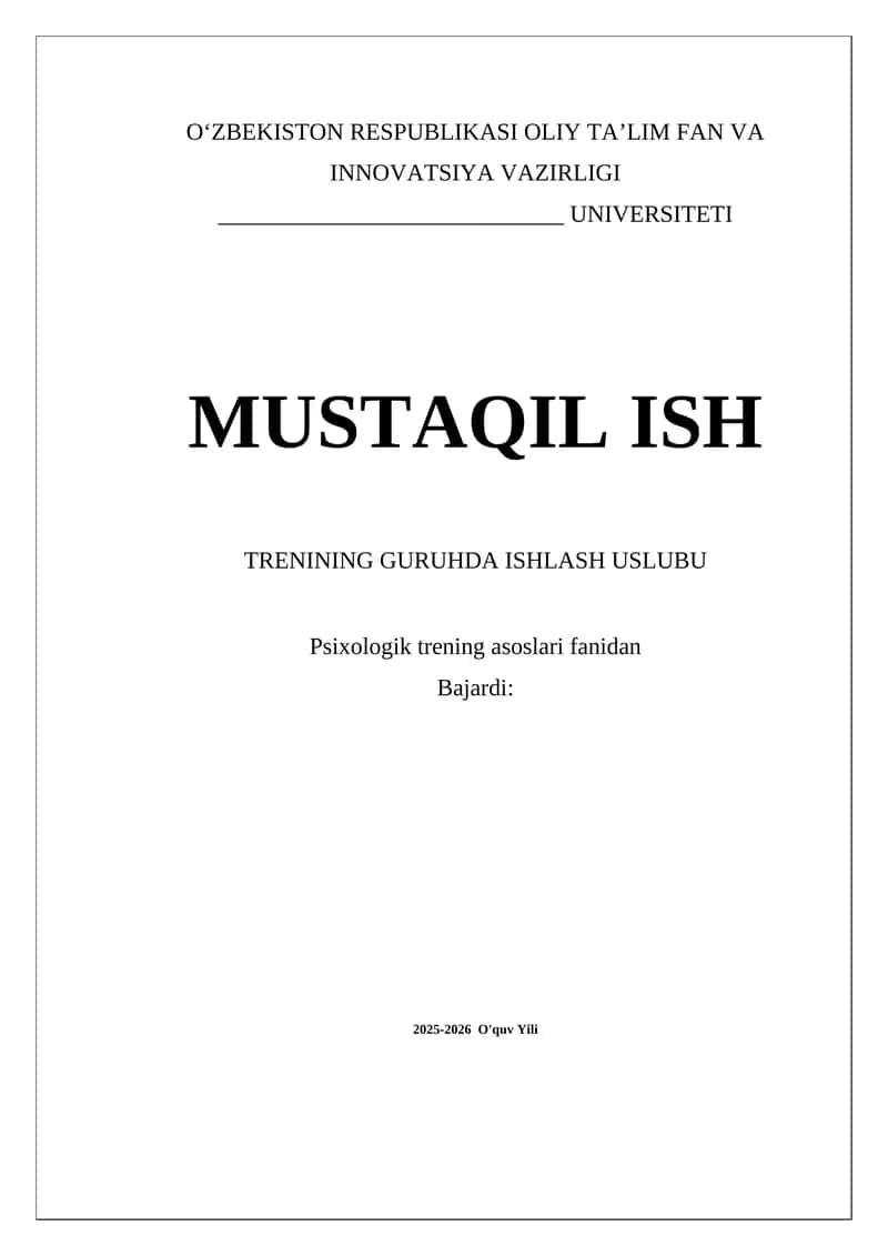 Guruhda ishlash uslubi 1