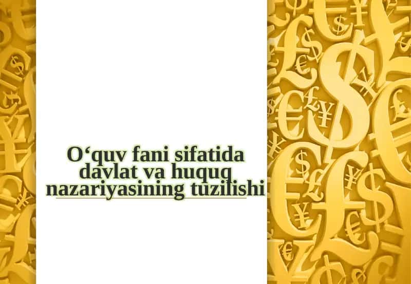 Davlat va huquq nazariyasi 1