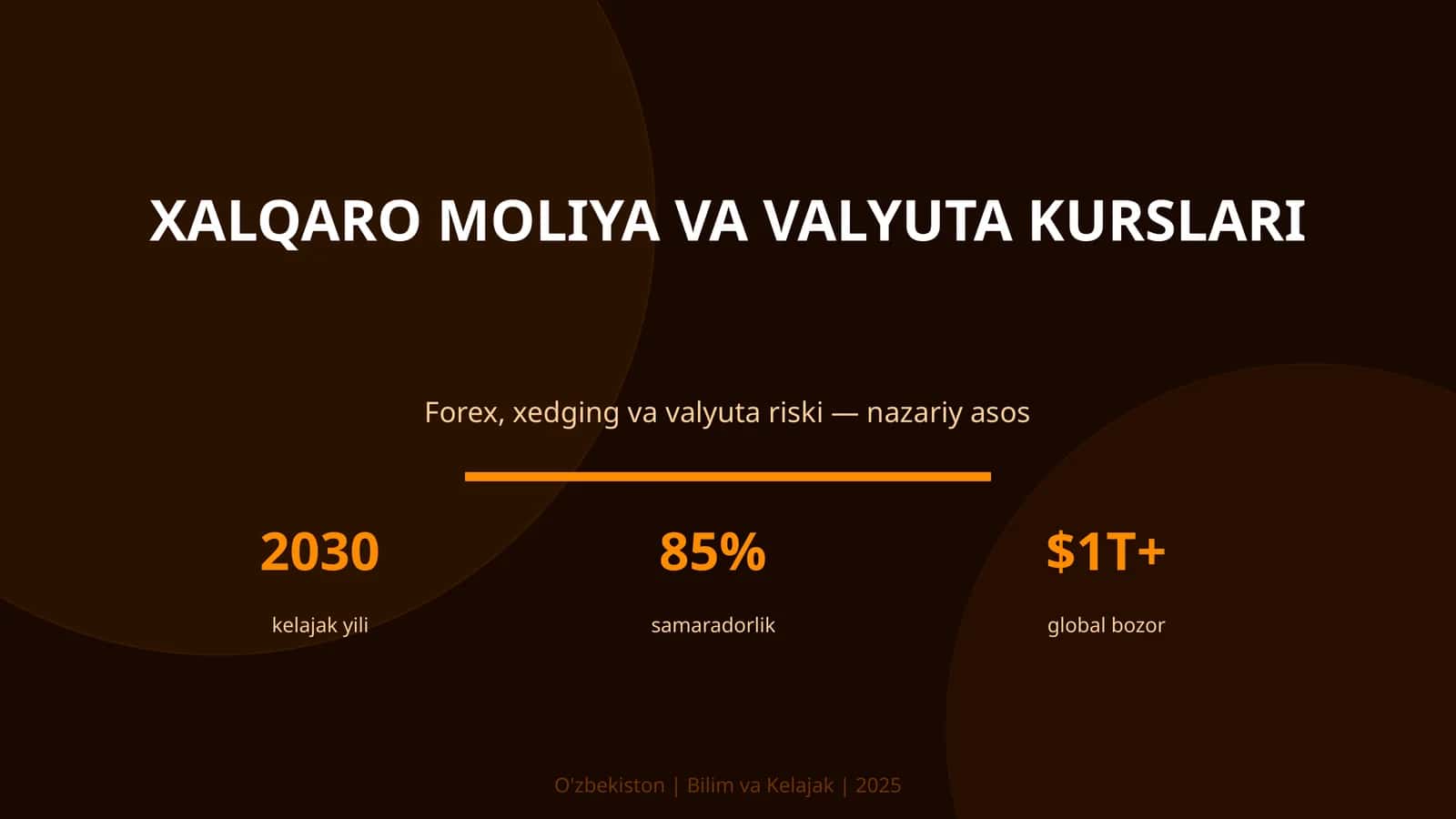 Xalqaro Moliya va Valyuta Kurslari 1