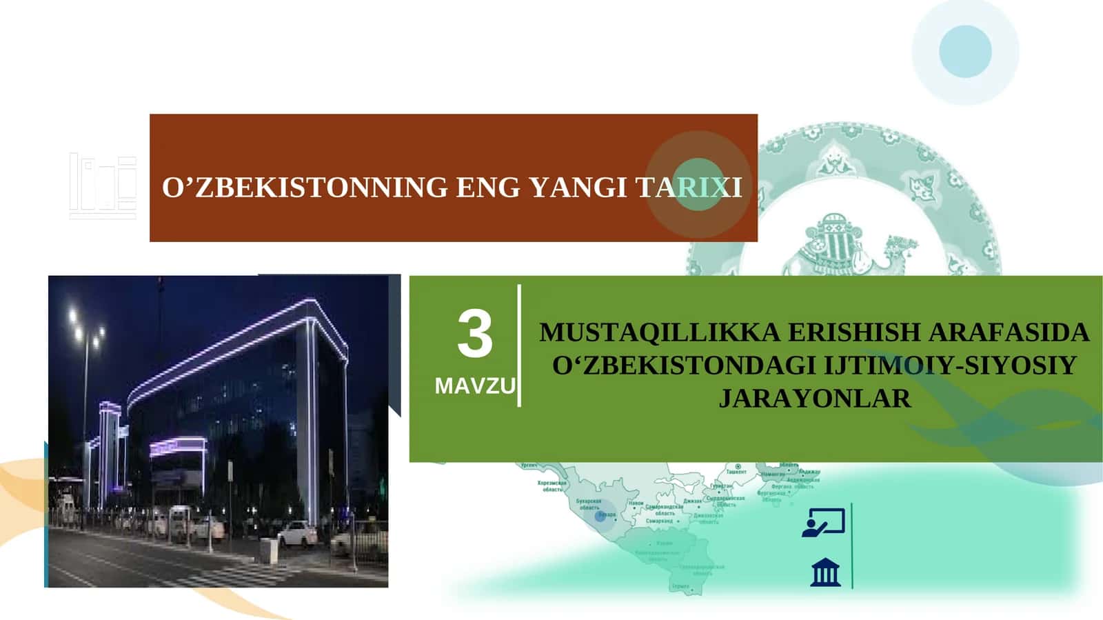 MUSTAQILLIKKA ERISHISH ARAFASIDA O‘ZBEKISTONDAGI IJTIMOIY-SIYOSIY JARAYONLAR 1