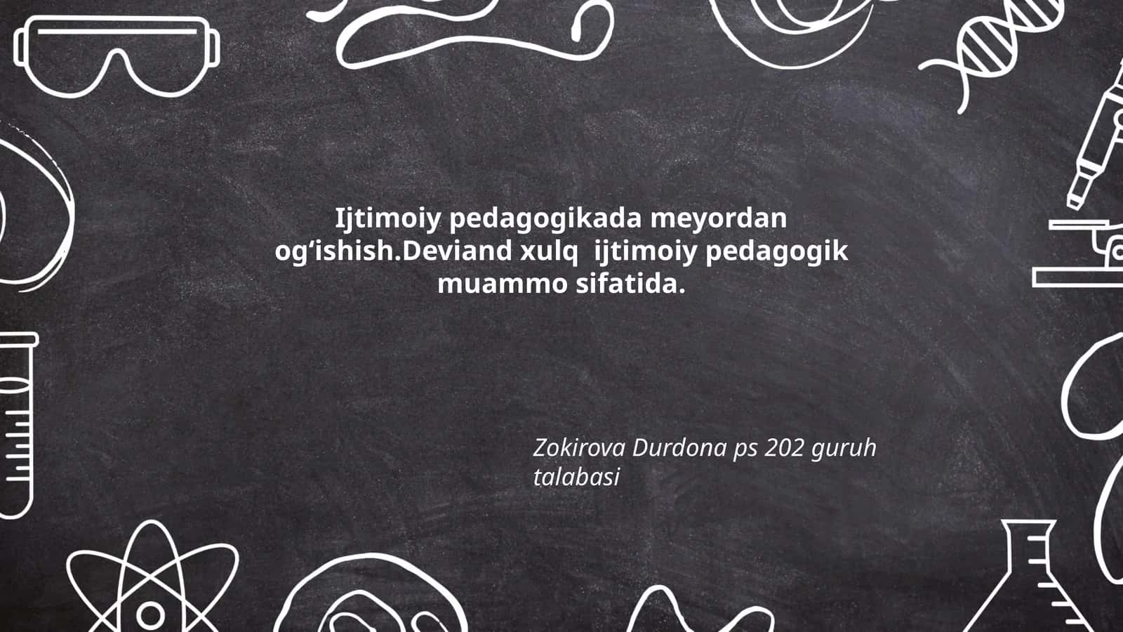 Ijtimoiy pedagogikada meyordan ogʻishish 1